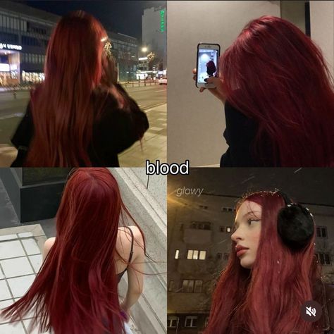 Pretty Shoulder Length Hairstyles, Candy Red Hair, Red Hair On Pale Skin, Garnet Red Hair, Shiny Red Hair, Pick A Boo Hair, Vivid Red Hair, Crimson Hair Color, Brown Cherry Hair