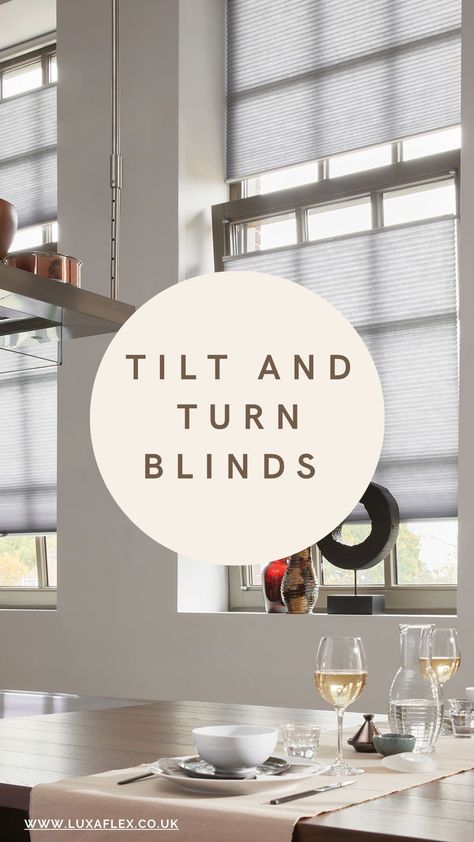 Discover luxaflex®'s Tilt and Turn blinds, a window treatment with the perfect fit and the ideal solution for trickier window types. Available in hundreds of beautiful fabrics and colour options to match your interior style. Tilt And Turn Window Treatments, Blinds For Tilt And Turn Windows, Tilt And Turn Windows Blinds, Blinds For Conservatory Windows, Luxaflex Blinds, Wide Smart Window Blinds, Woven Blinds Uk, Blinds For Anthracite Windows, 50mm Venetian Blinds