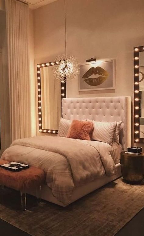 40+ Of Best Bedroom Design and Decoration Ideas for 2019 - Womensays.com Women Blog Apartments Layout, Simple Bedroom Ideas For Small Rooms, Idea Bilik Tidur, Small Apartment Room, Small Bedroom Ideas For Women, Reka Bentuk Bilik Tidur, Best Bedroom Designs, Elegant Bedroom Decor, Hiasan Bilik Tidur