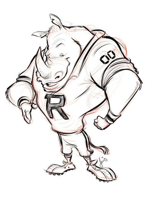 Rhino Character Design, Rhino Sketch, Rhino Character, Rhino Cartoon, Rhino Drawing, Rhino Art, Animal Caricature, Animal Character, Cartoon World