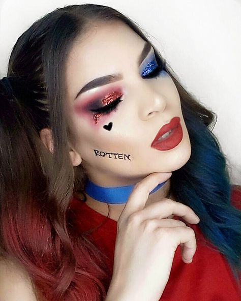 1,760 seguidores, 694 seguidos, 268 publicaciones - Ve las fotos y los vídeos de Instagram de ANDREYHA SERAPHIN (@andreyhaseraphin) Harley Quinn Make-up, Karneval Diy, Unique Halloween Makeup, Harley Quinn Halloween Costume, Party Makeup Tutorial, Harley Quinn Makeup, Halloween Make-up Looks, Harley Quinn Halloween, Party Make-up