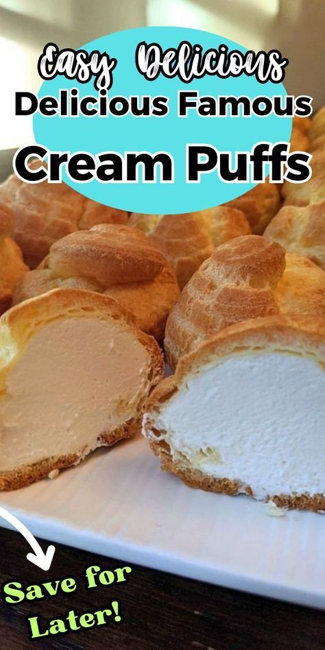 Desserts are what make the world go round and Delicious Famous Cream Puffs are on the top of our list. Cream Puffs Recipe Easy, Cream Puffs Easy, Quick And Easy Sweet Treats, Cream Puff Recipe, Frozen Snack, Homemade Pastries, Zoom Meeting, Delicious Cream, Quick Snack