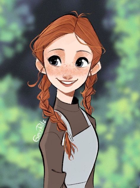 Kindred Spirit, Anne Of Green, Green Gables, Red Hair, Apron, Braids, On Twitter, Twitter, Green