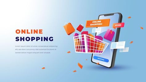 Online Shopping Illustration, Shopping Illustration, Shop Banner Design, Smartphone Shop, Black Friday Sale Banner, Online Mobile Shopping, Flat Icons Set, Marketing Concept, Online Shop Design