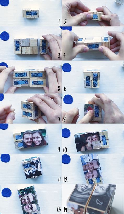 DIY Fotowürfel basteln - ein persönliches Geschenk für besondere Menschen - TRYTRYTRY Diy Photo Cube, Boyfriend Christmas Diy, Diy Christmas Gifts For Boyfriend, Diy Gifts For Girlfriend, Diy Anniversary Gift, Photo Cubes, Diy Gifts For Dad, Diy Gifts For Mom, Diy Anniversary