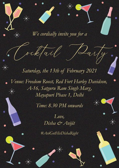 Cocktail Party Invites, Red Fort, Party Invites, Cocktail Party, Party Invitations, Adobe Illustrator, Harley Davidson, Illustrator