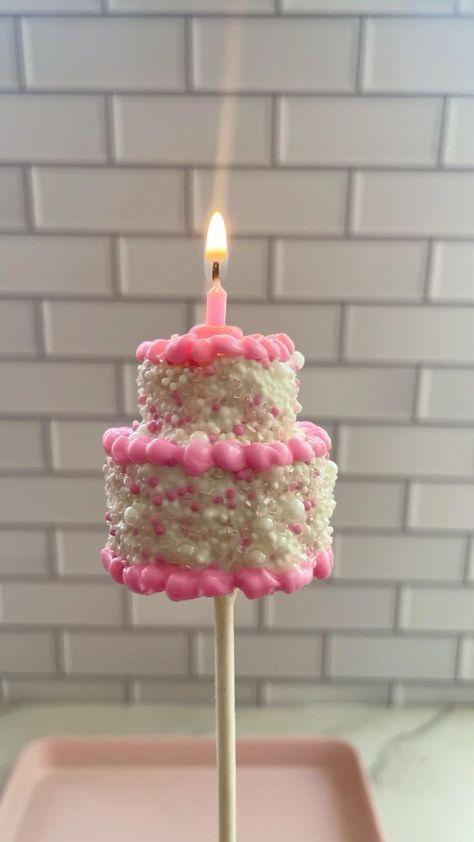 Two Tier Cake Rice Krispy Pop 🎂🤩 in 2022 | Krispie treats, Unique cupcakes, Fun baking recipes Cake Pop Designs, Unique Cupcakes, Cake Pop Decorating, Chocolate Covered Fruit, Two Tier Cake, Fun Baking, Chocolate Covered Treats, Cake Pop Recipe, Rice Krispy