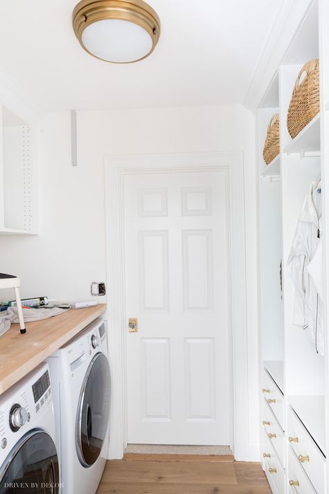 Progress on adding IKEA cabinets and a coat closet to our laundry room Ikea Pax Laundry Room, Ikea Pax Laundry, Pax Laundry Room, Pax Laundry, Cost Closet, Ikea Laundry Room Cabinets, Small Clothes Closet, Ikea Wardrobes, Mudroom Cabinet