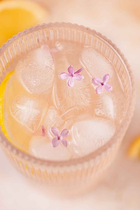 Lilac Lemonade Lilac Lemonade, Lilac Blossom, Backyard Party, Floral Notes, Refreshing Drinks, Simple Syrup, Fun Drinks, Lemonade, Lilac