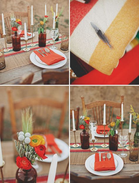 Southwest Tablescape, Southwest Party, Indie Love, Flower Holders, Southwestern Wedding, Succulent Cake, Southwest Colors, Bright Palette, Vase Ideas