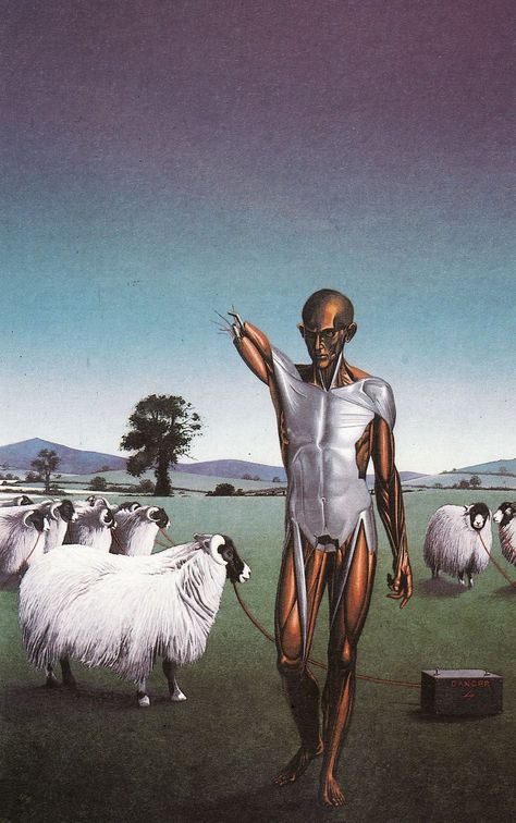 Diane Doniol-Valcroze on Twitter: "Do Androids Dream of Electric Sheep? Cover art by Peter Goodfellow.… " Electric Sheep, Sheep Art, Zine Design, Futuristic Art, Science Fiction Art, Cyberpunk Art, Blade Runner, Editorial Illustration, Sci Fi Fantasy