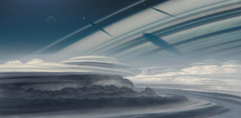 Planet Aesthetic, Ringed Planet, Planets And Moons, Sky Artwork, Space Fantasy, Landscape Concept, Alien Planet, Alien Worlds, Space City