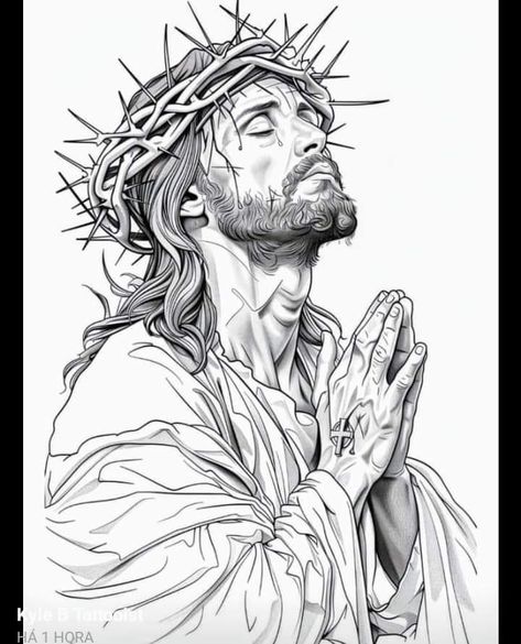 Jesus Tatoos Ideas, Tattoo Realism Design, Simple Jesus Drawing, Half Sleeve Tattoo Designs Sketches, Biblical Angels Art, Gates Of Heaven Drawing, Faith In God Tattoo, Saint Mary Tattoo, Jesus Piece Tattoo