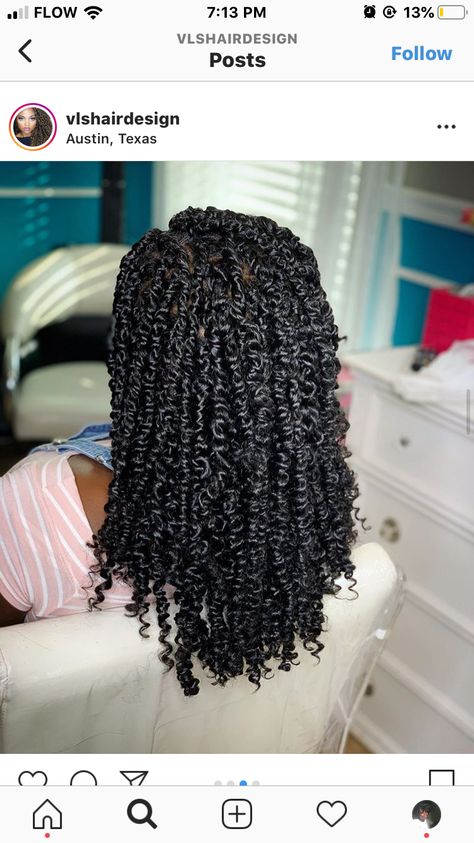 Passion Twists Braids Medium, Curly Pop Braids, Medium Length Passion Twists Hairstyle, Medium Passion Twists Hairstyle, Bob Passion Twists, Medium Length Passion Twists, Medium Length Twist Braids Hairstyles, Passion Twists Medium Length, Passion Twists Medium