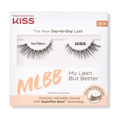 Kiss My Lash But Better Day-To-Day False Eyelashes “No Filter” Kiss My Lashes But Better, Princess Of The Moon, Kiss Lashes, Eyelash Glue, Contact Lens, Better Day, Birthday Wishlist, False Eyelashes, Kiss Me