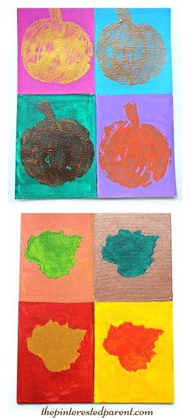 Andy Warhol inspired pop art painting. Fall, autumn arts & crafts for the kids. Andy Warhol Inspired, Kids Art Studio, Andy Warhol Pop Art, Pop Art For Kids, Andy Warhol Art, Warhol Art, Kindergarten Art Projects, Montessori Art, Autumn Activities For Kids