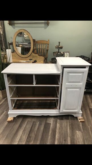 Changing Table Redo, Change Table Ideas, Changing Table Repurpose, Baby Changing Table Dresser, White Changing Table, Diy Changing Table, Changing Dresser, Leather Top Desk, Jigsaw Projects