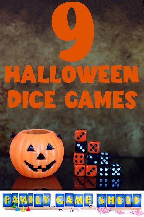 9 Halloween dice games for family game night Halloween Dice Game Printable, Educational Halloween Games, Roll A Frankenstein Dice Game, Halloween Games For Kids Outdoor, Halloween Card Games, Halloween Games For Seniors, Easy Group Games, Family Halloween Games, Fall Game Night