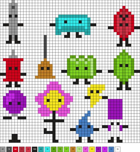 Eye Perler Bead Patterns, Object Show Perler Beads, Bfdi Perler Bead, Bfdi Lightning, Evil Leafy, Lollipop Flower, Bead Things, Hamma Beads Ideas, Pixel Beads