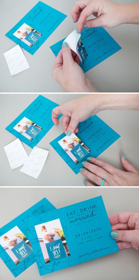 Adorable DIY photo save the dates you can make at home! Inexpensive Save The Date Ideas, Save The Date Magnets Diy, Diy Save The Date Ideas, Easy Wedding Diy, Canon Ivy, Diy Save The Date, Save The Date Ideas, Inexpensive Wedding Invitations, Diy Save The Dates