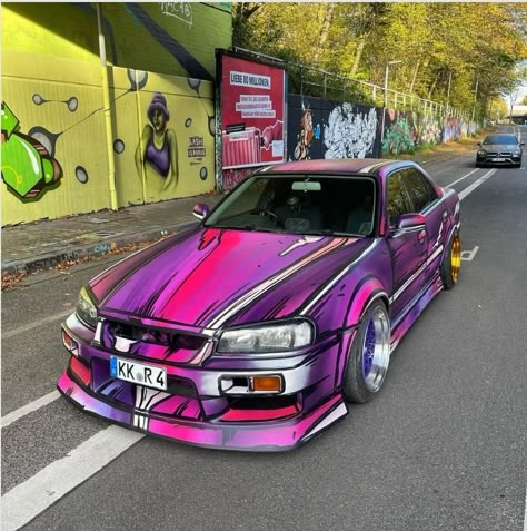 Cool Car Paint Jobs, Itasha Cars, Cartoon Furniture, Vinyl Wrap Colors, Honda Accord Custom, Car Spray Paint, Nissan Gtr R34, Car Paint Jobs, Biker Photography