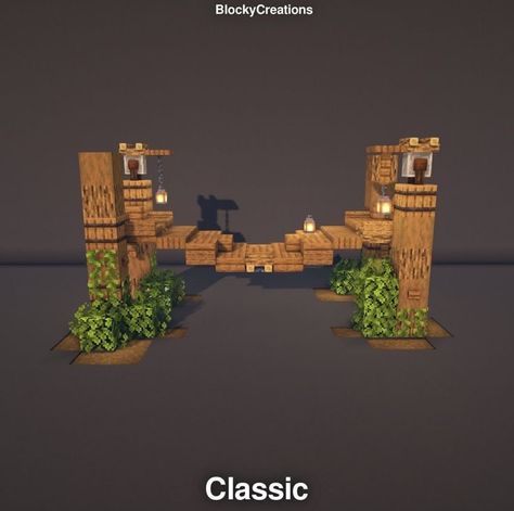 Minecraft Wooden Bridge Ideas, Cool Bridges In Minecraft, Cool Minecraft Bridge Ideas, Wooden Minecraft Bridge, Minecraft Swinging Bridge, Dark Oak Bridge Minecraft, Minecraft Floating Island Bridge, Minecraft Ideas Bridges, Bridge Idea Minecraft