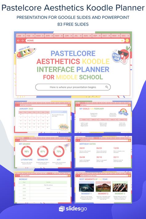 School Powerpoint Templates, Colorful Template, Cute Powerpoint Templates, Ppt Ideas, Creative Powerpoint Presentations, Background For Powerpoint Presentation, Presentation Slides Design, Powerpoint Slide Designs, Presentation Design Layout