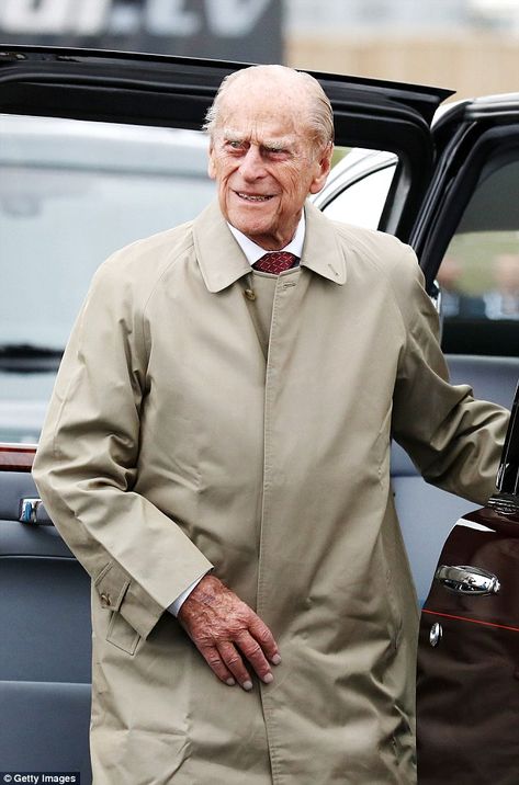 Personable: The Duke of Edinburgh, 97, still maintains a 'naughtiness' and a 'cheekiness' that endears him to staff, according to Smith. The actor added the royal is 'brilliantly funny' British Royal Family Members, Elizabeth Philip, Old Prince, Rubber Raincoats, English Royal Family, British Royal Families, Elisabeth Ii, Prince Phillip, House Of Windsor