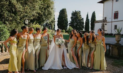 The Unhoneymooners Aesthetic, Unhoneymooners Aesthetic, Charyl Chappuis, Thai Celebrity, Bridesmaids Photoshoot, The Unhoneymooners, Italian Castle, Intimate Destination Wedding, Celebrity Couple