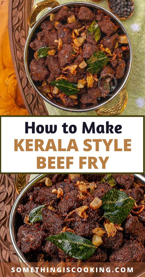 Kerala Beef Roast, Beef Roast Kerala Style, Beef Fry Kerala Style, Kerala Beef Fry, Dry Beef Recipes, Kerala Beef Curry, Beef Recipes Indian, Beef Roast Recipes, Indian Platter