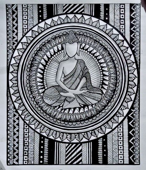 mandala art of bhuddha full page sketch💯 Full Page Mandala Art, Buddha Mandala Art, Mandala Peace, Buddha Mandala, Mandala Sketch, Mandala Drawings, Front Cover Designs, Mandela Art, Mandala Art Therapy