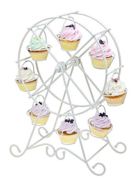 Ferris Wheel Cupcake Holder, Cake Holder, White Cupcakes, Horse And Carriage, Cupcake Display, Cupcake Holder, Cupcake Stand, Joss And Main, Ferris Wheel