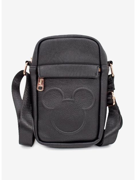 Disney Mickey Mouse Embossed Vegan Leather Crossbody Bag Mickey Mouse Purse, Cute Crossbody Bags, Mickey Mouse Head, Disney Bag, Crossbody Wallet, Disney Merchandise, Phone Wallet, Black Cross Body Bag, Disney Mickey Mouse