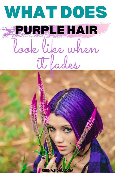 You decide to dye your hair purple and wonder why it fades and unhappy with the results? This post offers all the facts before you dye your hair purple. Faded Purple Hair, Cherry Wine Hair Color Burgundy, Best Purple Hair Dye, Color Correction Hair, Hair Remove, Silver Haired Beauties, Brassy Hair, Dyed Hair Purple, Bleaching Your Hair