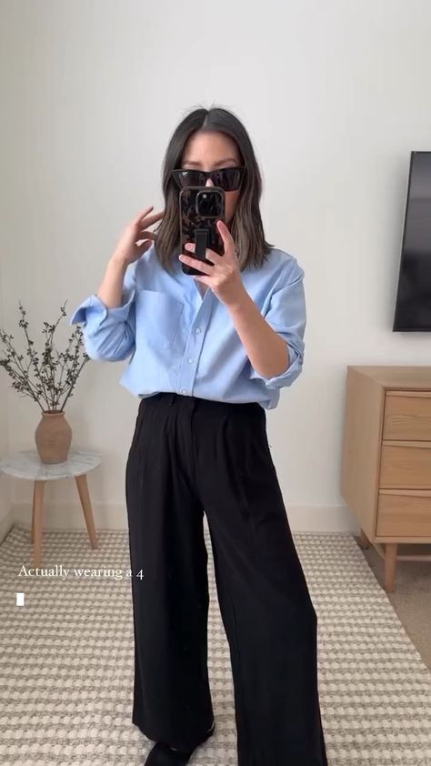 Blue Overshirt Outfit Women, Women’s Oxford Shirt Outfit, Blue Oxford Shirt Outfit Women, Oxford Shirt Women Outfit, Oxford Shirt Outfit, Boyfriend Shirt Outfits, Oxford Shirt Women, Blue Oxford Shirt, Casual Oufits