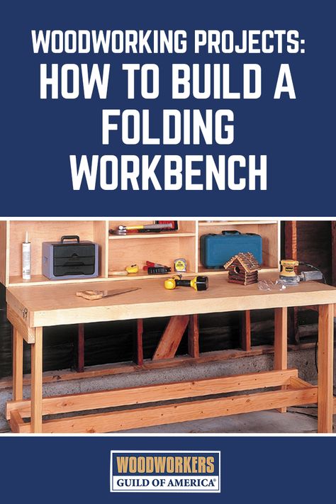 Folding Workbench Plans | WWGOA Diy Fold Down Work Bench, Folding Work Bench Diy, Fold Down Work Table, Diy Folding Workbench Wall Mounted, Fold Up Work Bench Diy, Folding Workbench Plans Diy, Diy Foldable Workbench, Fold Up Work Bench, Diy Work Bench Ideas