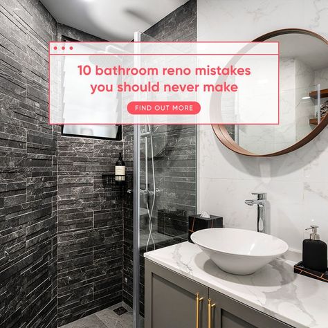 common-bathroom-renovation-mistakes-to-avoid Bathroom Mistakes, Common Bathroom, January Ideas, Bathroom Layout, Bathroom Renos, Bathroom Renovations, Bathroom Renovation, The Bathroom, Round Mirror Bathroom