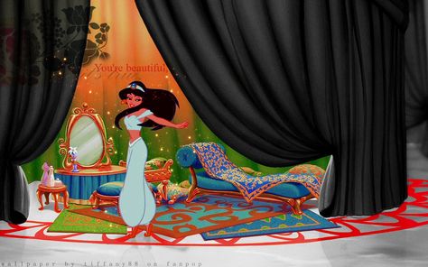 Jasmine is my favorite princess!! Princess Jasmine Bedroom, Princess Jasmine Room, Movie Bedroom, Aladdin Wallpaper, Morocco Trip, Princess Palace, Teens Room, Met Gala Dresses, Disney Jasmine