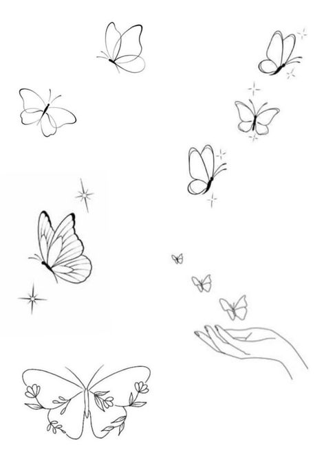 Simple Buterfluffy Tattoo, Flash Tattoo Butterfly, Flash Tattoo Borboleta, Side Butterfly Drawing, Sideways Butterfly Tattoo, Basic Butterfly Tattoo, Small Butterfly Outline, Small Butterfly Drawing, Butterfly Flash Tattoo