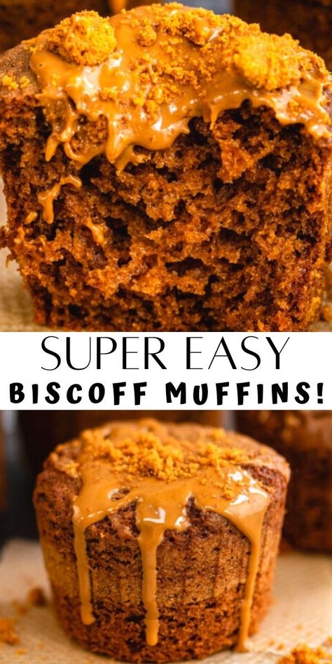 Biscoff Muffin Recipes, Biscoff Muffins, Butterscotch Muffins, Savory Muffins Recipes, Biscoff Recipes, Muffin Flavors, Bakery Style Muffins, Muffins Recipes, Baking Homemade