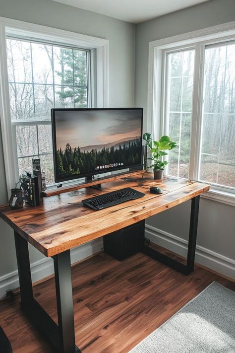 "Create your ideal workspace with a DIY Home Office Desk! 🛠️🖥️ Perfect for personalizing your work-from-home setup. 🌟✨ #DIYHomeOffice #HomeOfficeDesk #DIYProjects" Diy Home Office Desk, Diy Home Office, Home Office Desk, Office Inspiration, Home Office Desks, Working From Home, Office Desk, Work Space, Create Yourself