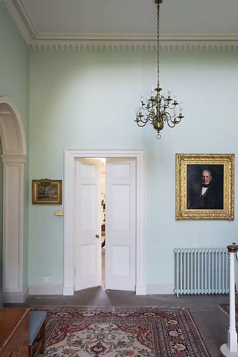 Teresas Green, Green Wall Color, Mint Green Walls, Seafoam Green Color, Inspiring Interiors, Farrow And Ball Paint, Vert Turquoise, Hearth And Home, House Museum