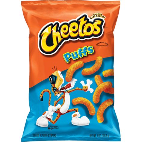 Cheetos Cheese Puffs, Cheetos Cheese, Cheetos Puffs, Bag Of Cheetos, Homemade Squishies, American Snacks, Cheese Puffs, Cheese Snacks, Cheese Flavor