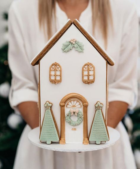 My Wife Made This Beautiful Gingerbread House For Christmas Cookies House, Gingerbread House Parties, Gingerbread House Designs, Gingerbread Party, Cookie House, Gingerbread House Decorations, Christmas Gingerbread House, Christmas Sweets, Christmas Sugar Cookies