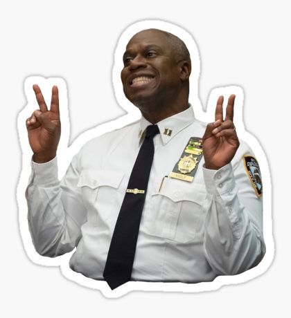 Peace, Holt Sticker Captain Holt, Raymond Holt, Stickers Cool, Snapchat Stickers, Tumblr Stickers, Quotes About Motherhood, Meme Stickers, Rocky Horror, Brooklyn Nine Nine