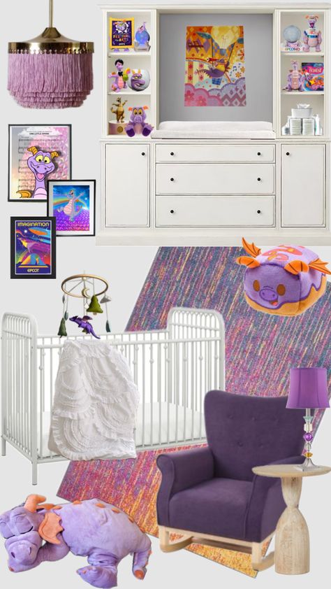 Figment Nursery #journeyintoimagination #disney #figmentnursery #waltdisneyworld #nurseryinspo #nursery Figment Disney, Disney Nursery, Nursery Inspo, Walt Disney World, Nursery, Disney, Home Decor, Home Décor