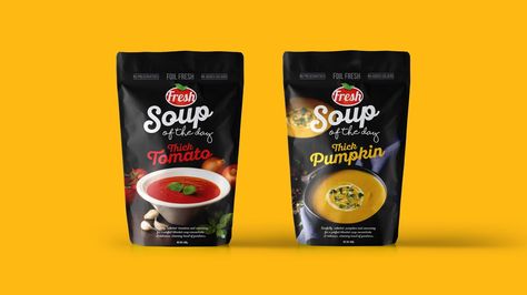 Fresh - Soup Of The Day on Packaging of the World - Creative Package Design Gallery Soup Packaging Design, Soup Packaging, Instant Dessert, Potato Bacon Soup, Soup Of The Day, Soup Creamy, Creamy Potato Soup, Food Graphic Design, Creamy Potato