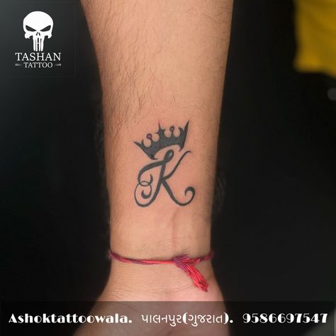 TashanTattoo
AshokTattooWala
S.20. Tirupati plaza
Opp. New bus stand
Near gd modi collage
Palanpur (gujrat)
9586697547
9687533310 Initial Crown Tattoo, Letter K Tatoos Design, K Letter Design Tattoo, K Initial Tattoo Letter K Design, Initial K Tattoo Ideas, K Crown Tattoo, K With Crown Tattoo, Tattoo K Letter, Letter With Crown Tattoo