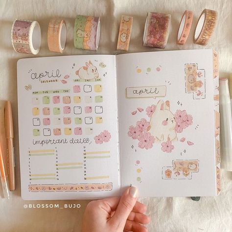 April Bullet Journal, Bullet Journal Spreads, Bullet Journal Ideas Templates, Creating A Bullet Journal, Bullet Journal Notes, Bullet Journal Paper, Bulletin Journal Ideas, Notes Ideas, Journal Stuff