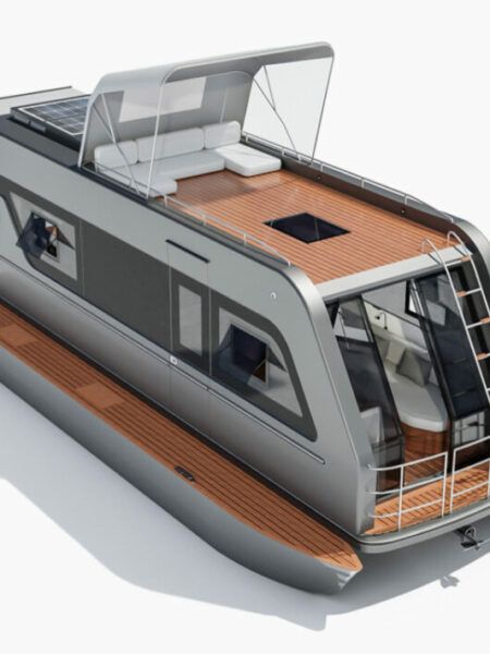 CARACAT – The dream of all free spirits Camper Boat, Floating Boat, Cool Boats, Floating House, Camper Parts, Best Of Both Worlds, Boat Plans, Pontoon Boat, Boat Design